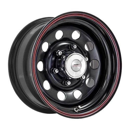 MAG WHEEL - MOD BLACK WITH RED PINSTRIPE 15X7 6X139.7 STEEL WHEELS (SET OF 4)
